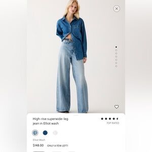 J.Crew High-rise Superwide leg in Elliot wash (26 petite)